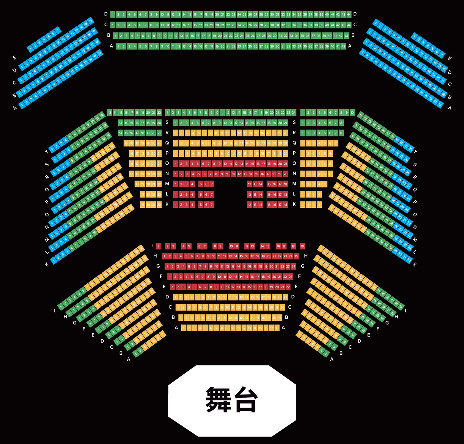 澳门2049, 座位表, 剧院座位表, 美高梅剧院