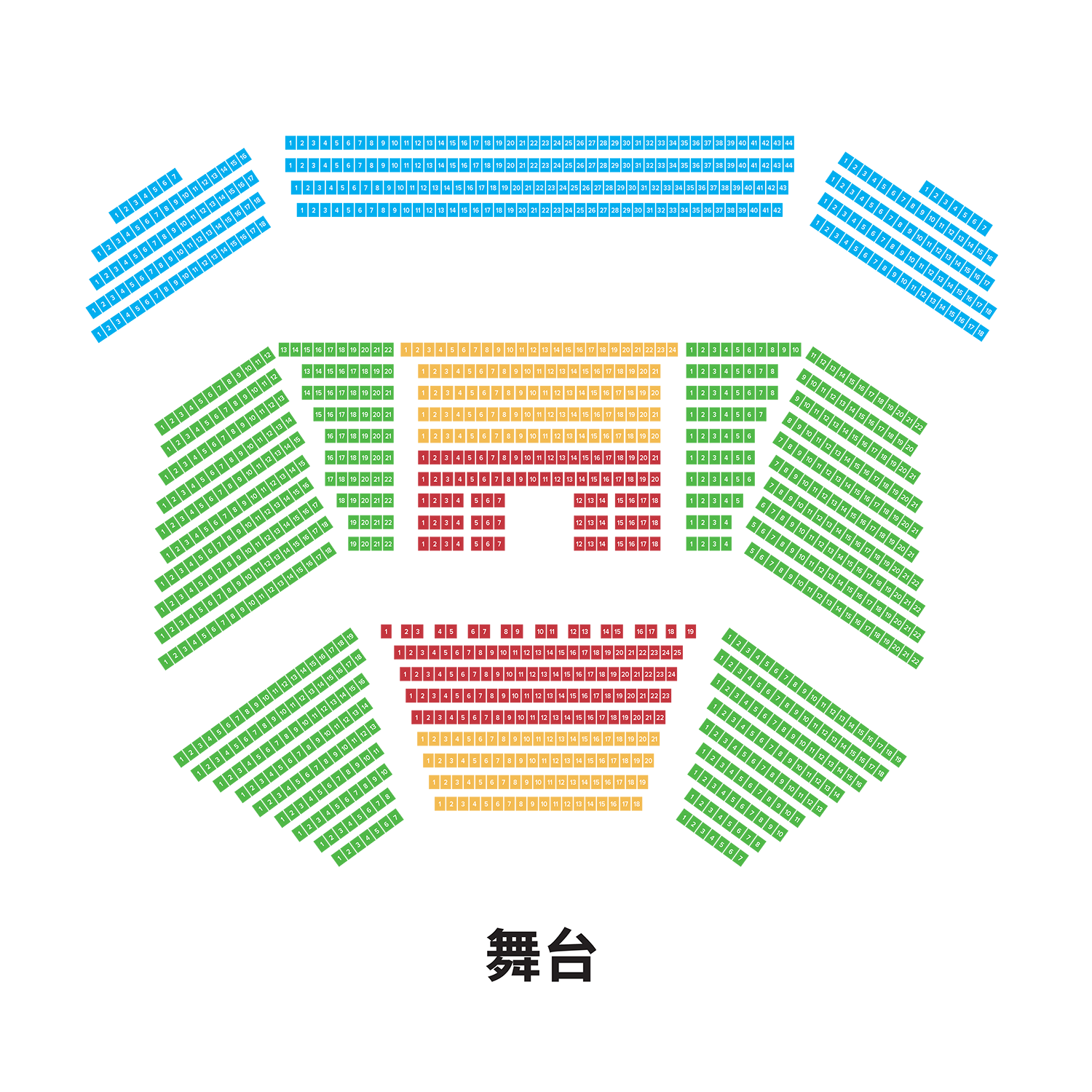 澳門2049, 座位表, 劇院座位表, 美高梅劇院